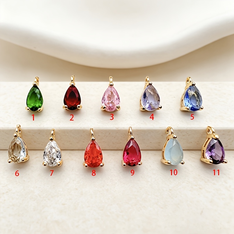 Personalized Birthstone Teardrop Tassel Necklace